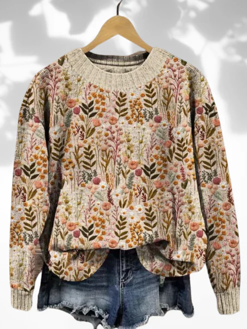 Elisa® | COMFORTABLE SWEATER WITH FLOWERS - Image 3
