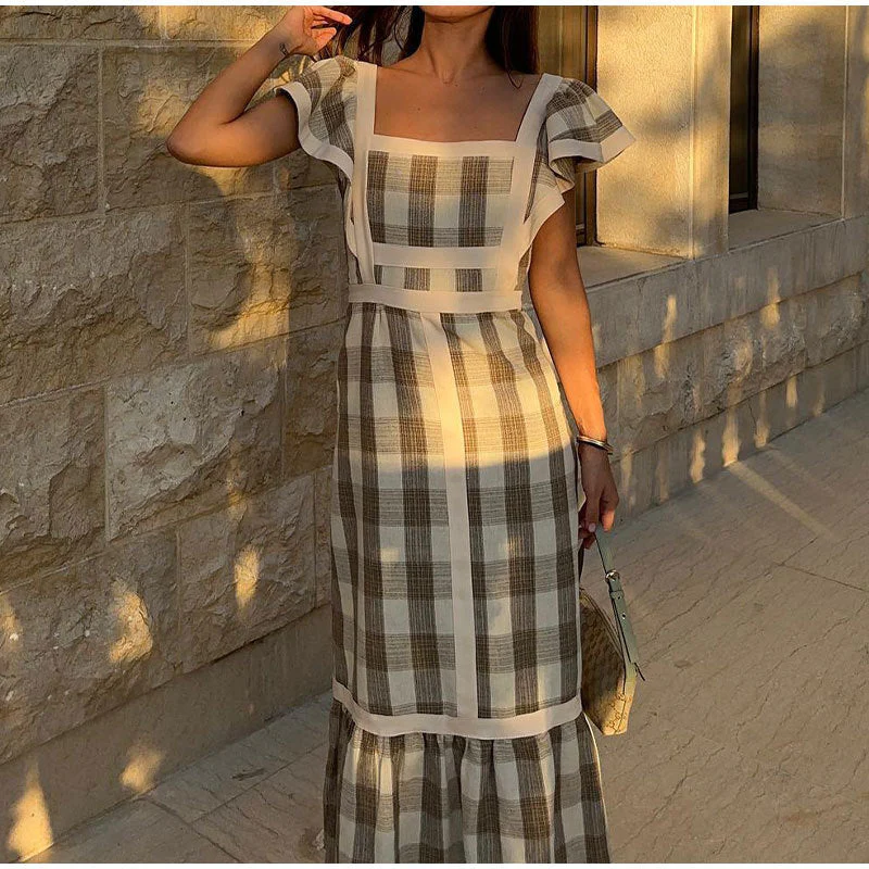 Elisa® | Elegant Checkered Dress - Image 7