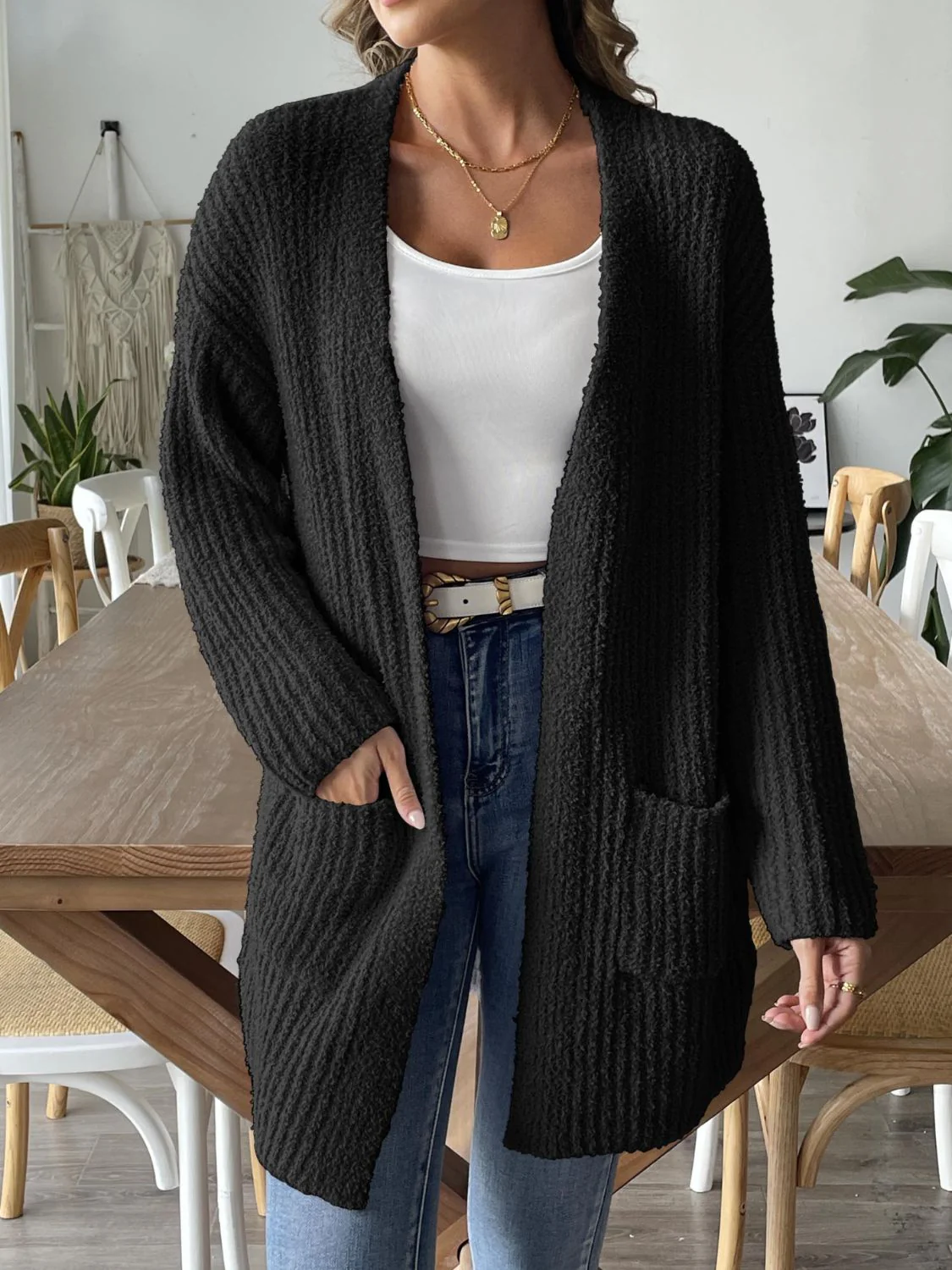 Elisa | Long sleeve open front cardigan - Image 9