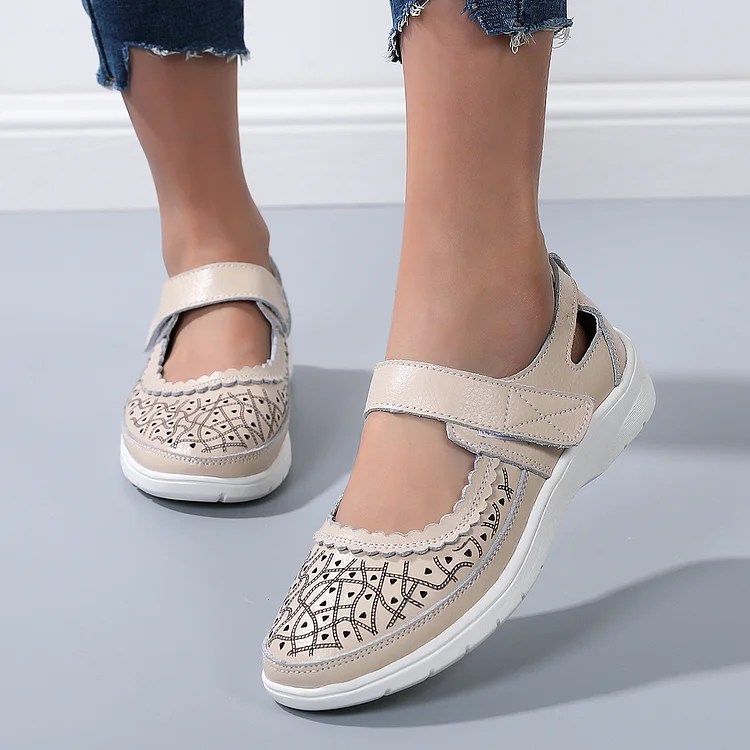 Elisa® | White Leather Orthopedic Comfort Loafers For Women - Image 5