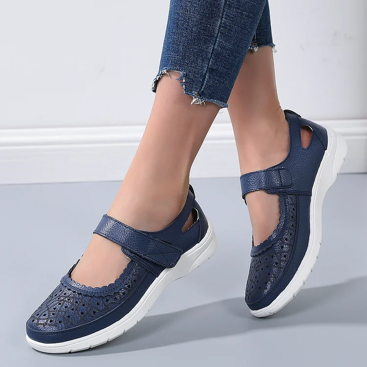 Elisa® | White Leather Orthopedic Comfort Loafers For Women - Image 7