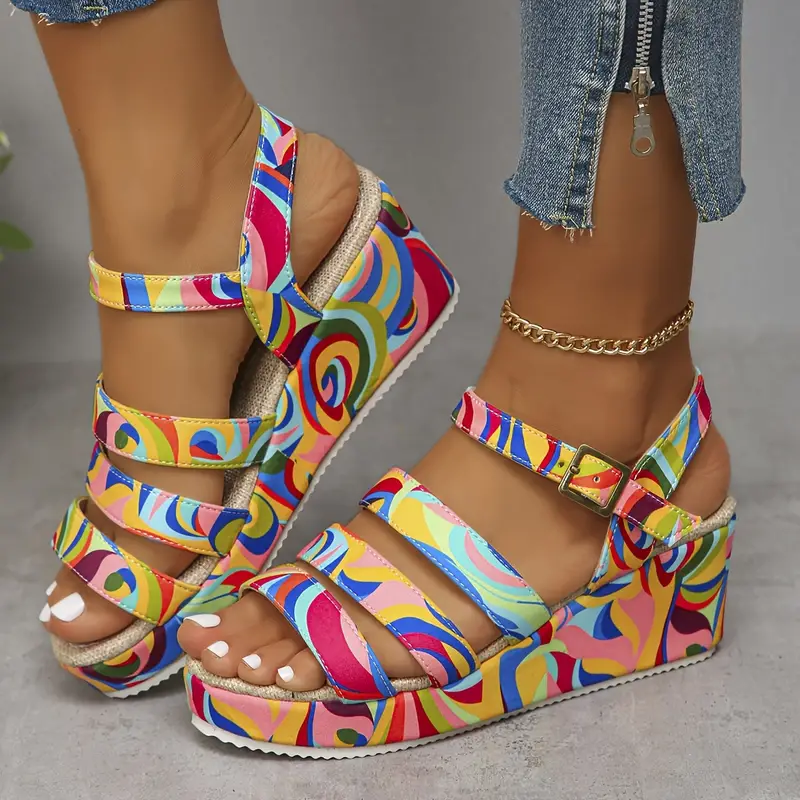 Elizabeth® | Colorful wedge sandals for women - Image 2