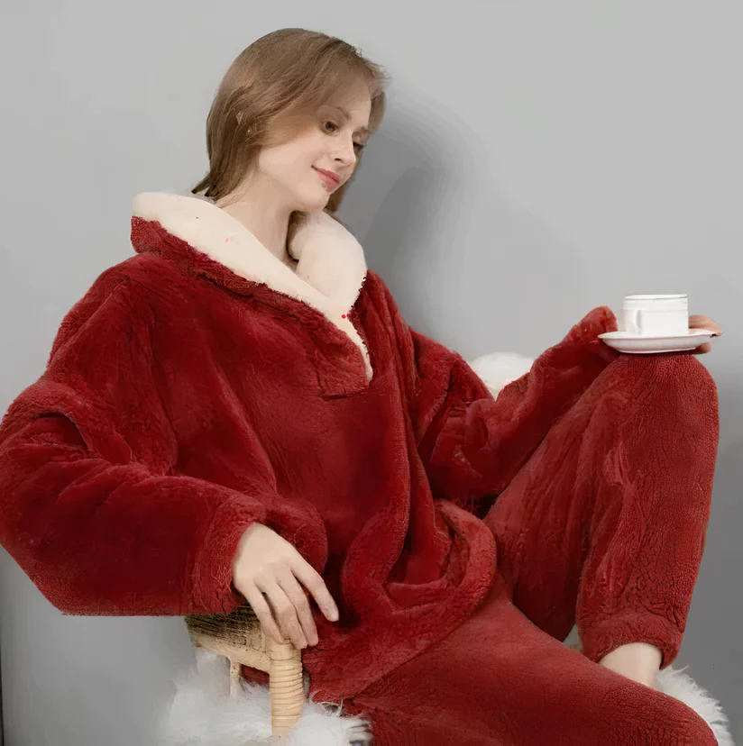 Elizabeth | Fleece pajama set for women