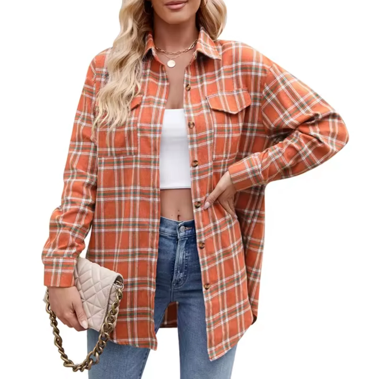 Ella® | Long Sleeve Checkered Shirt - Image 6