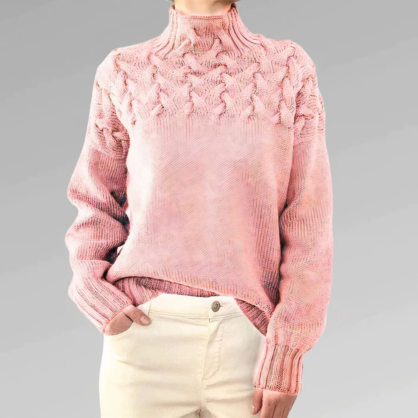 Ella | Knitted sweater with cable pattern