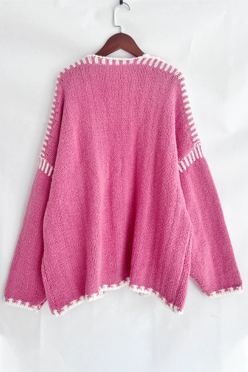 Ellen | Casual solid color woven contrast outerwear - Image 7