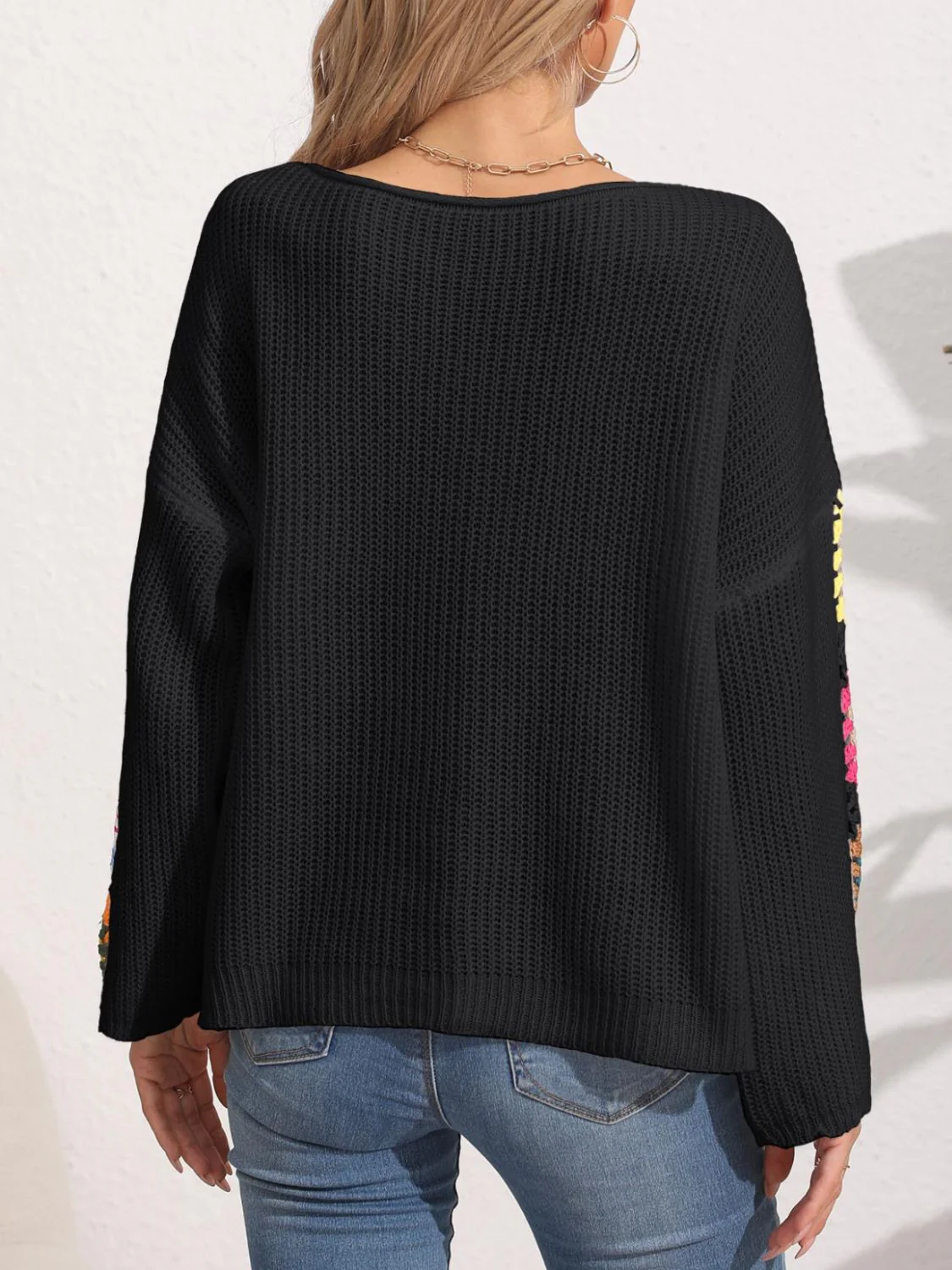 Elsa | Crochet floral long sleeve sweater - Image 10