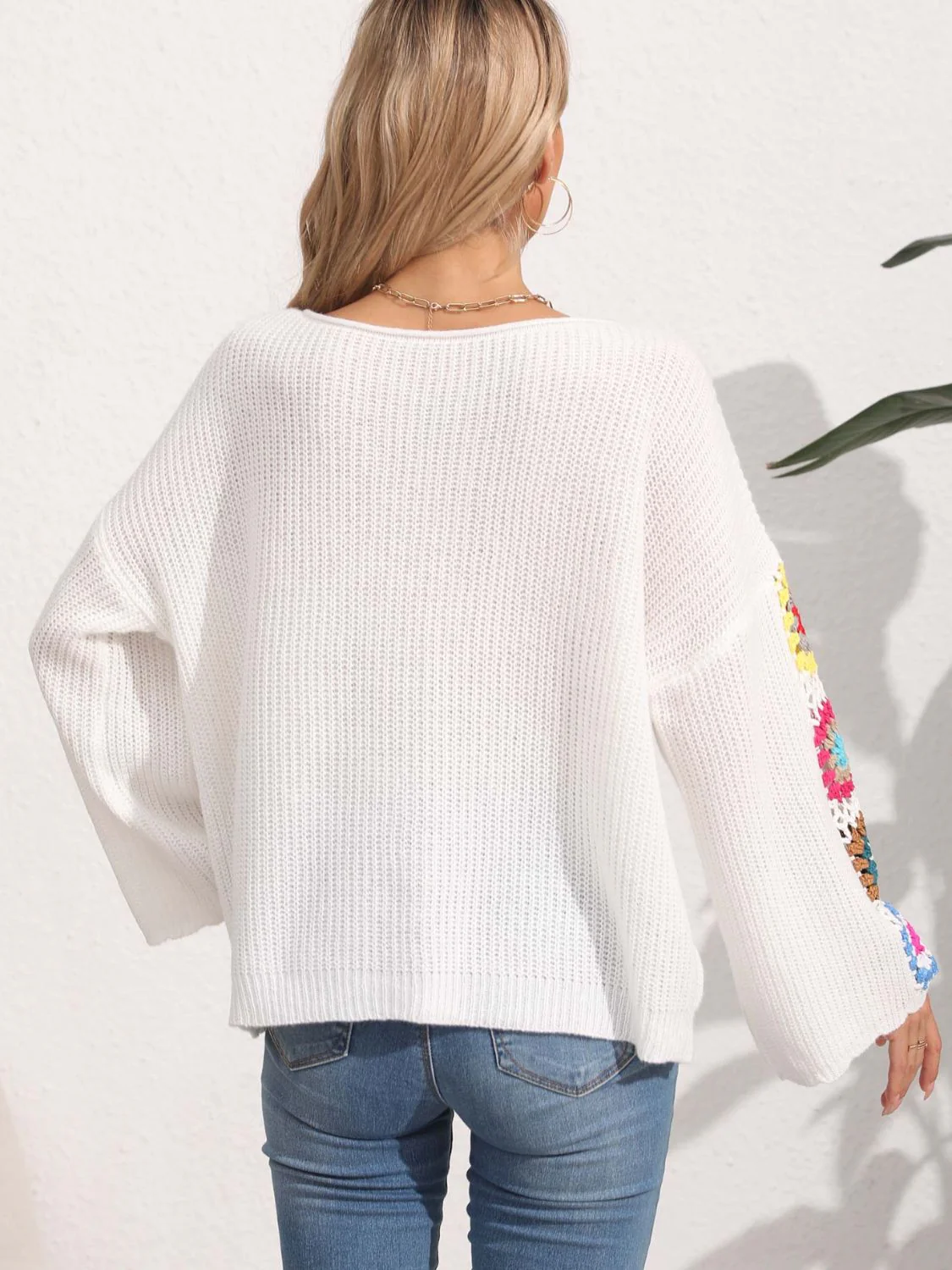 Elsa | Crochet floral long sleeve sweater - Image 2