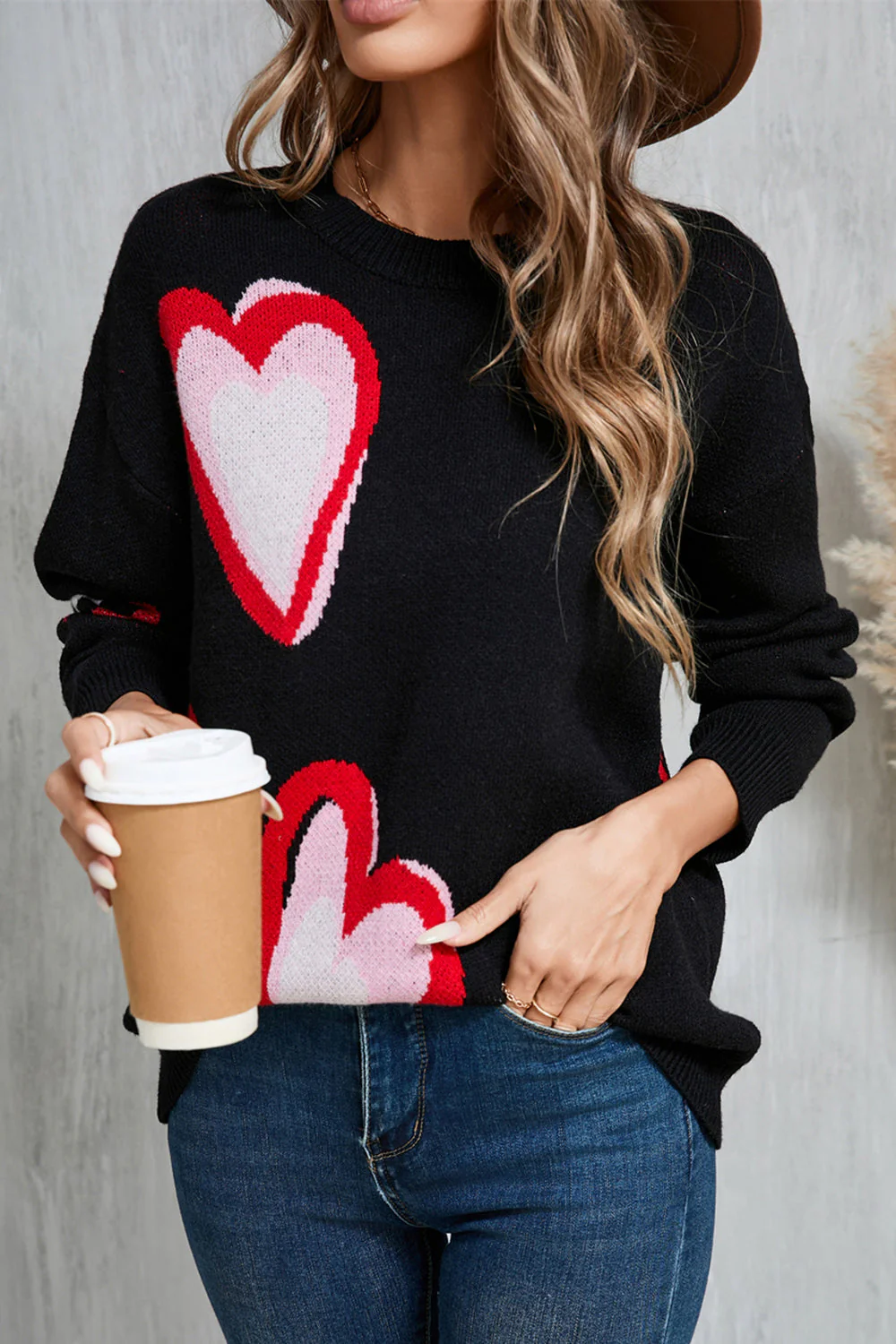 Elsa | Heart-shaped, long-sleeved crew neck sweater - Image 5