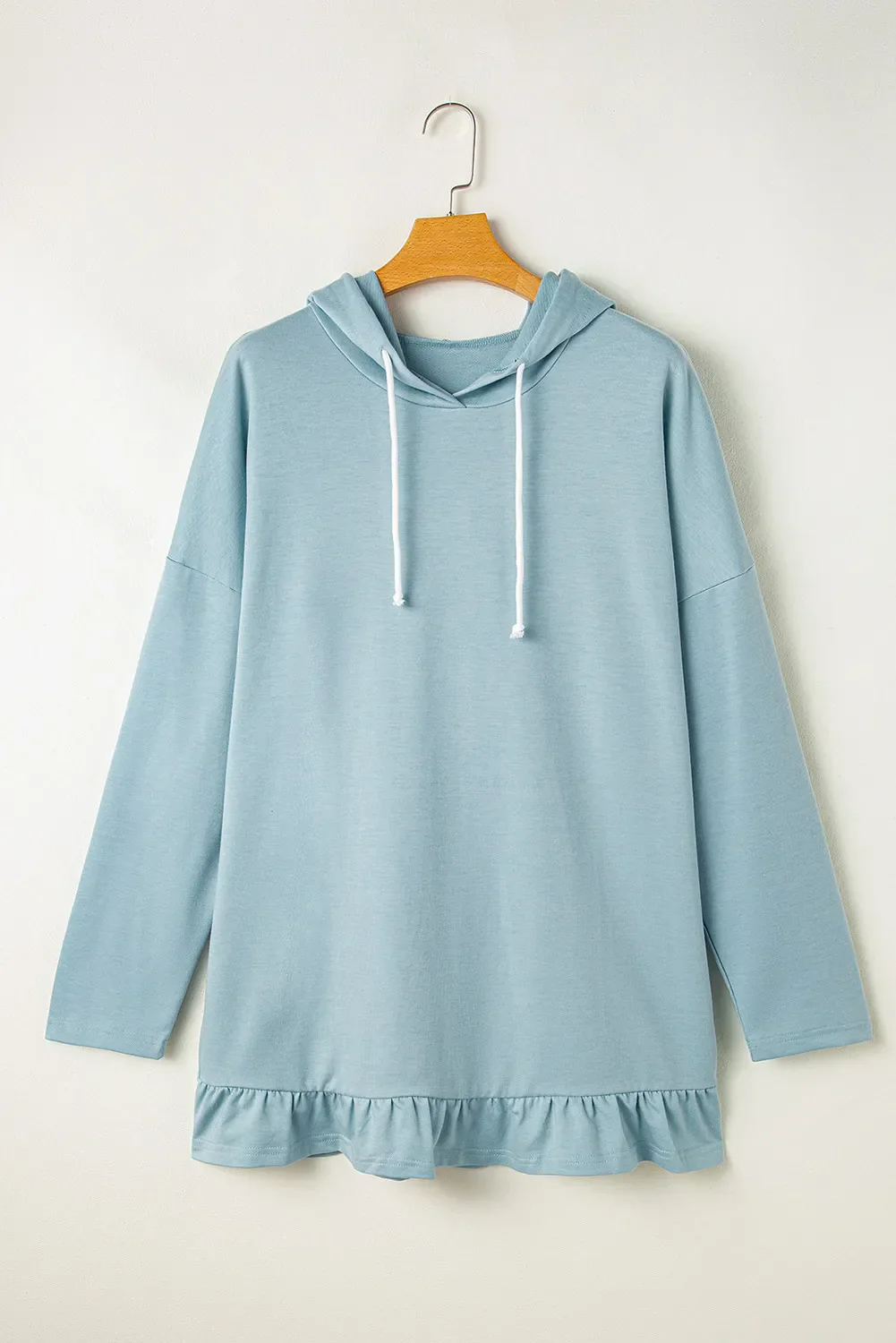 Elsa | Long sleeve drawstring hoodie with ruffles and dropped shoulder - Image 3