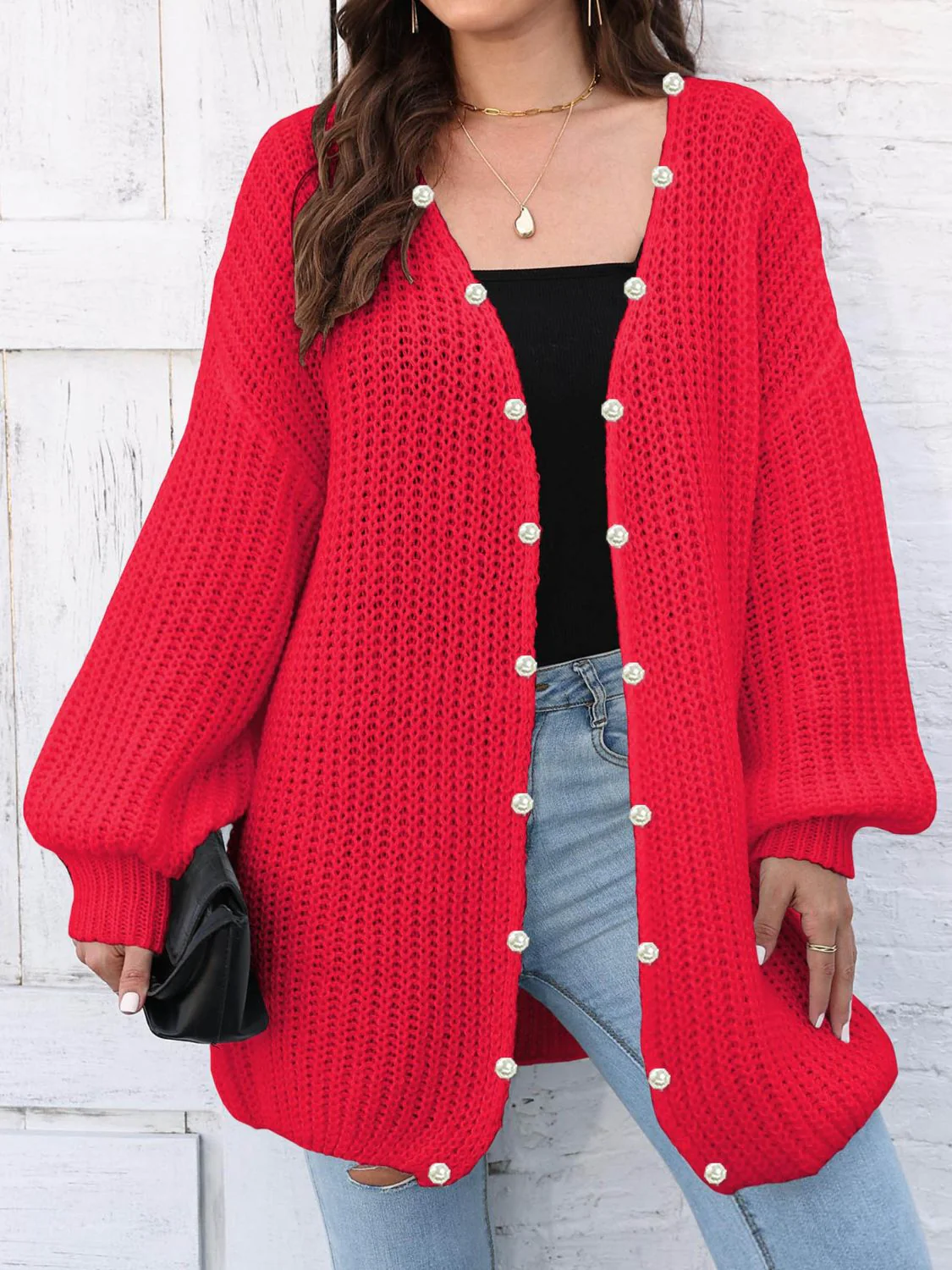 Elsa | Long sleeve open front cardigan - Image 10