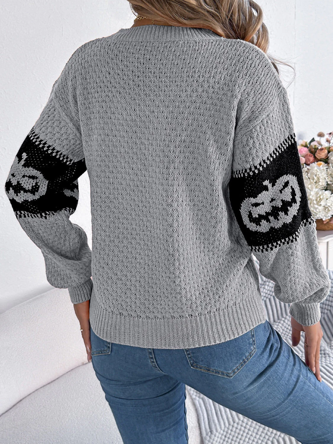Elsa | Pumpkin long sleeve crew neck sweater - Image 14