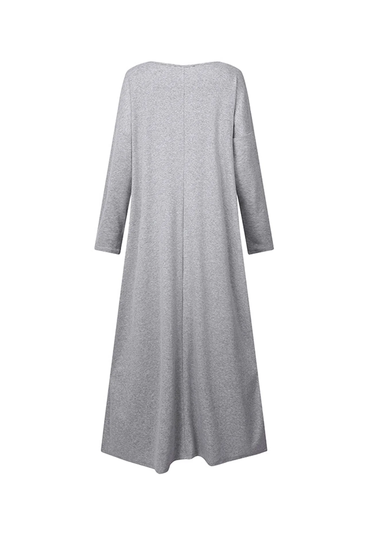 Elsa | V-neck sweatshirt dress with slit hem - Image 4