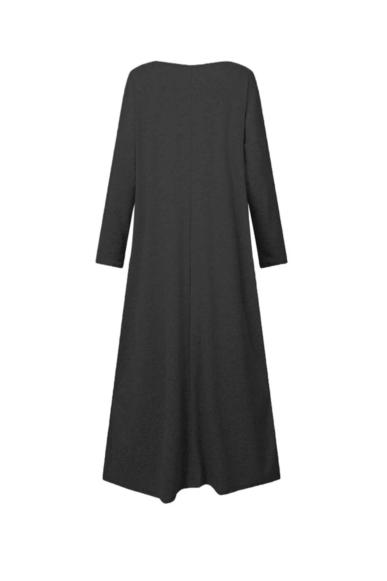 Elsa | V-neck sweatshirt dress with slit hem - Image 8