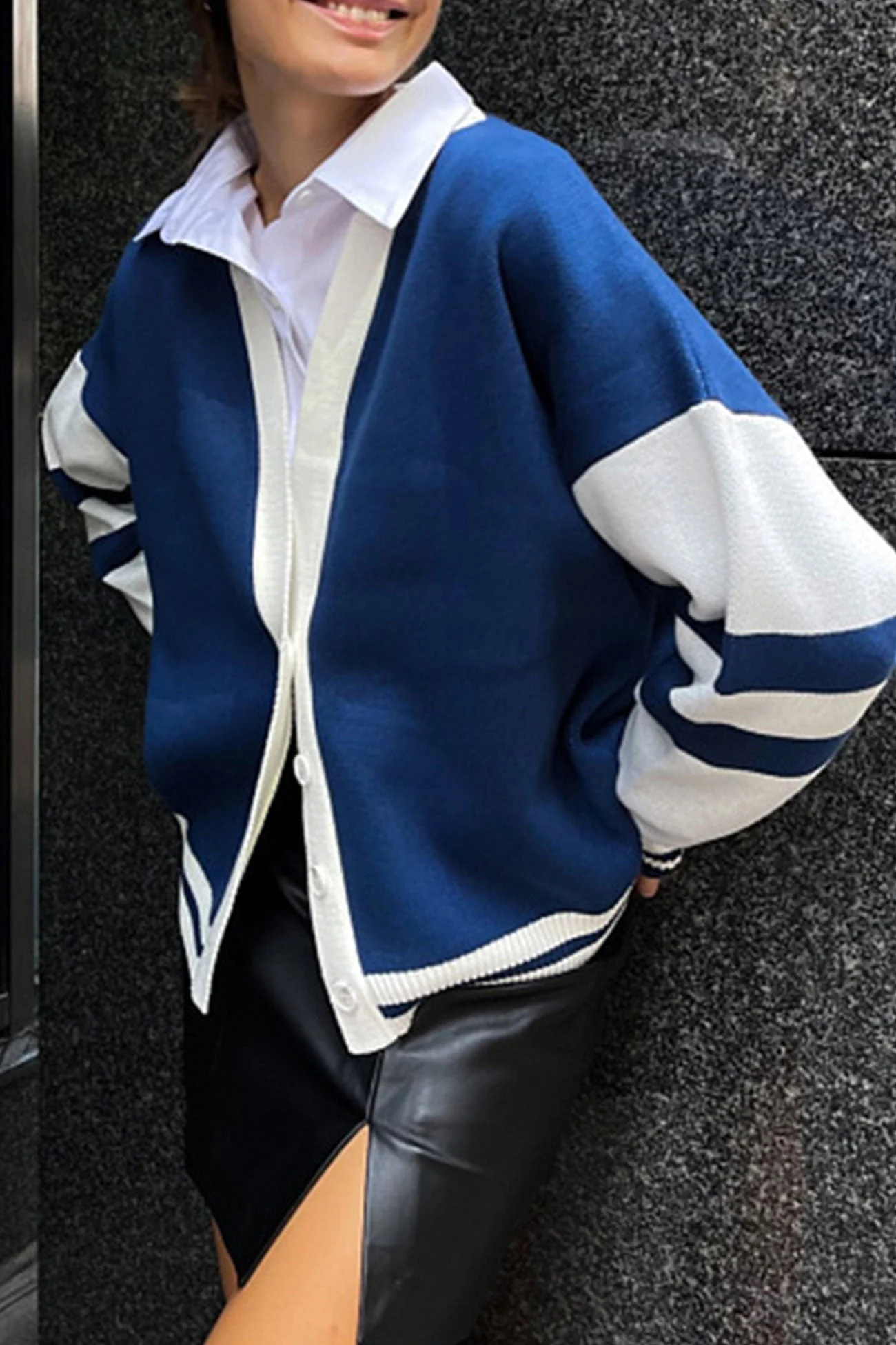 Elsbeth | Cardigan with contrast stripes - Image 8