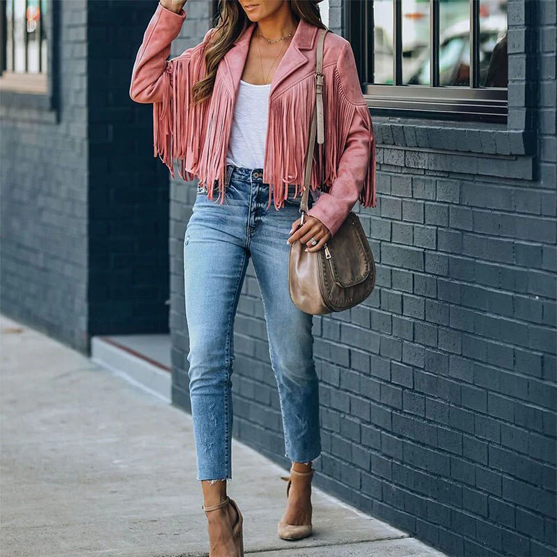 Elsbeth® | Suede jacket with fringes - Image 4