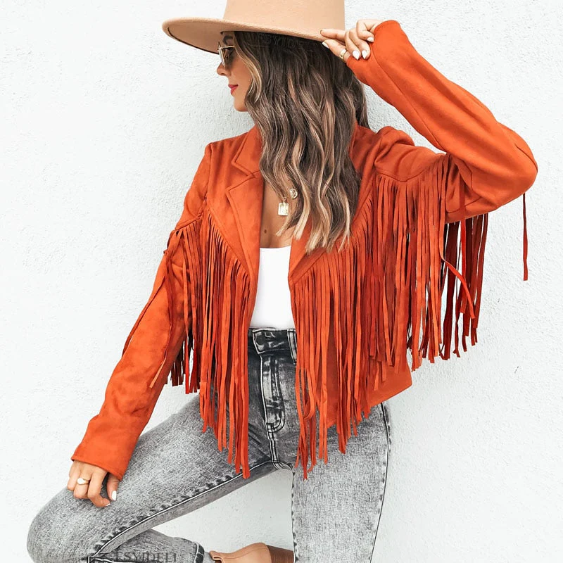 Elsbeth | Suede jacket with fringes - Image 3