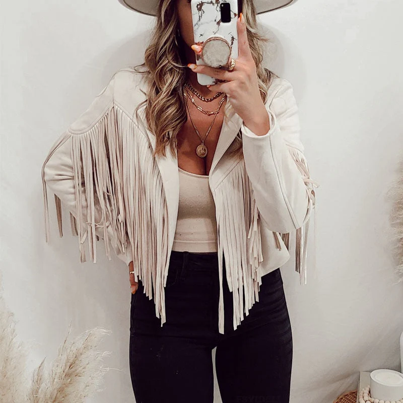 Elsbeth | Suede jacket with fringes - Image 5