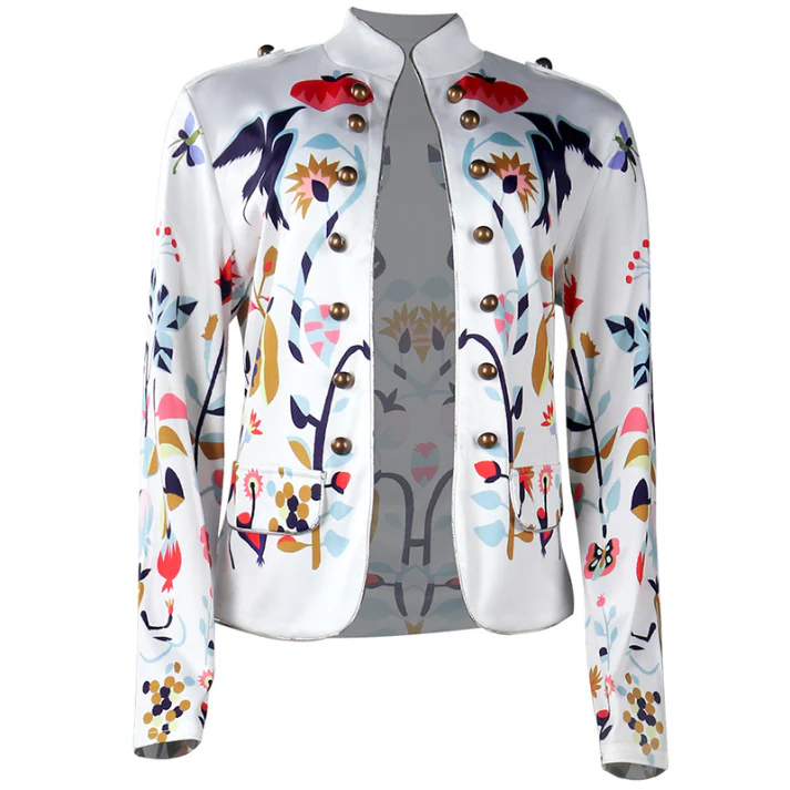 Elvira | Printed double breasted blazer