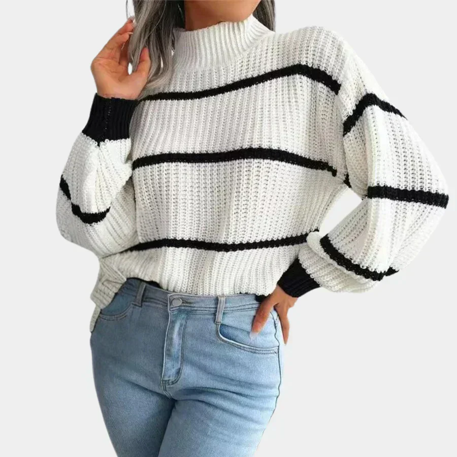 Elvira® | Pull comfortable in cotton for women, with an elegant cut - Image 3