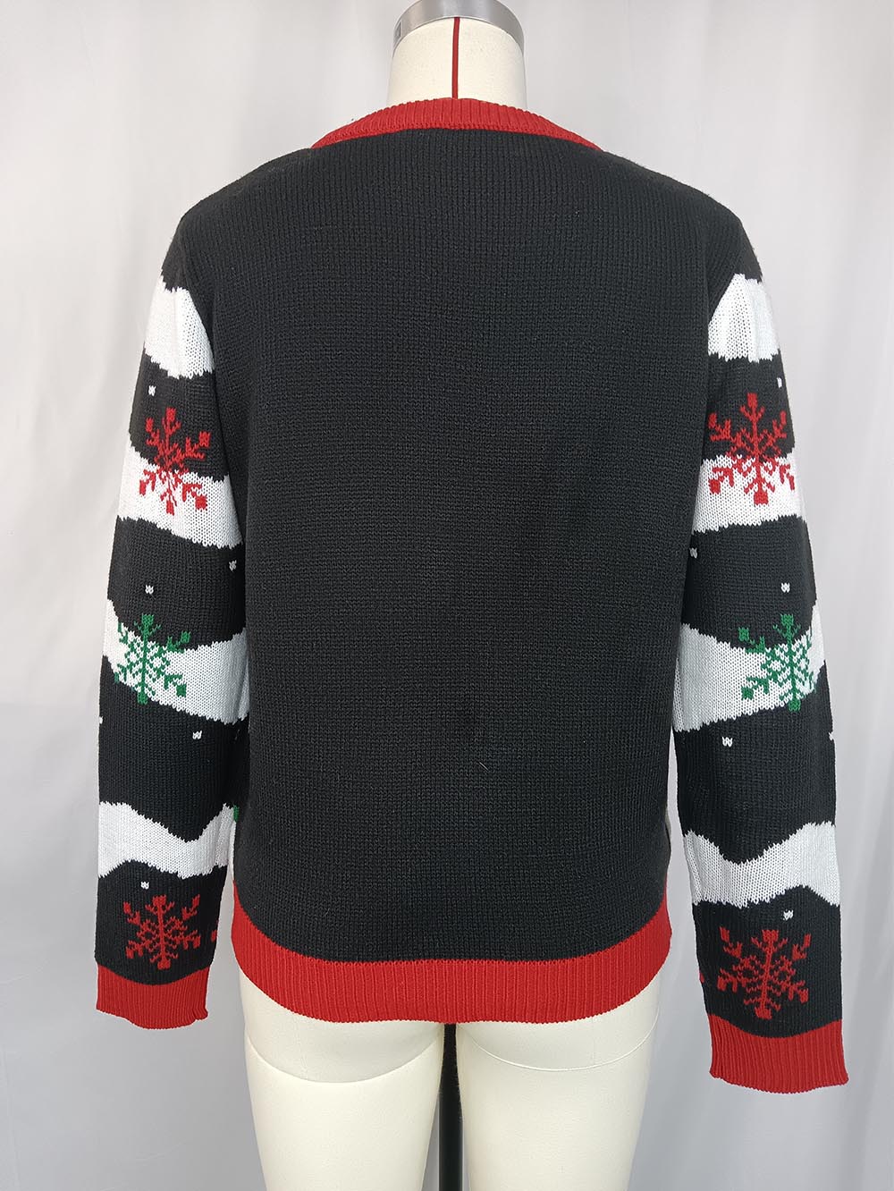 Elvira | Ugly Christmas sweater with crew neck and Christmas tree embroidery - Image 6