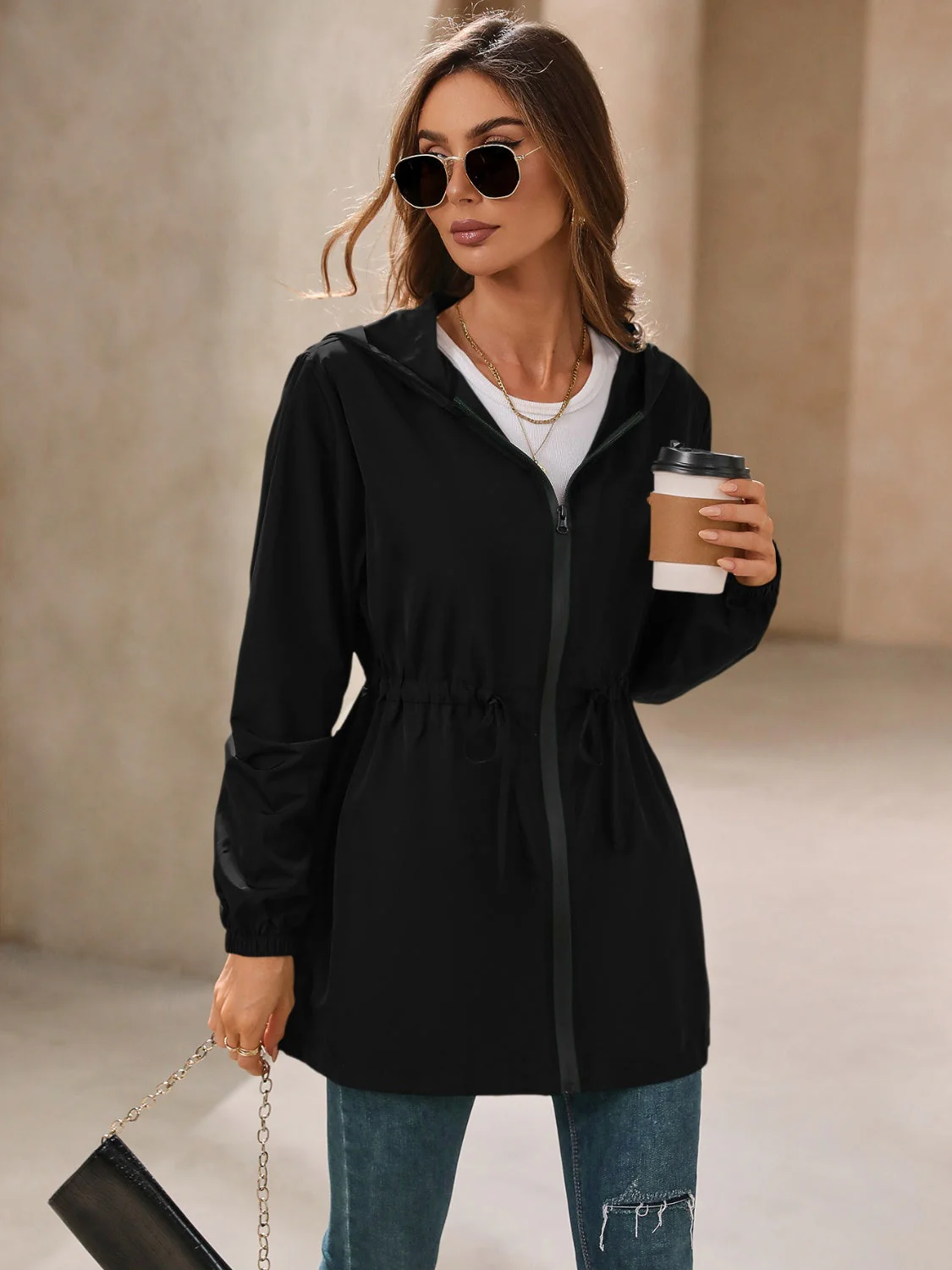 Elvira | Waterproof, long-sleeved outdoor windbreaker with hood - Image 19