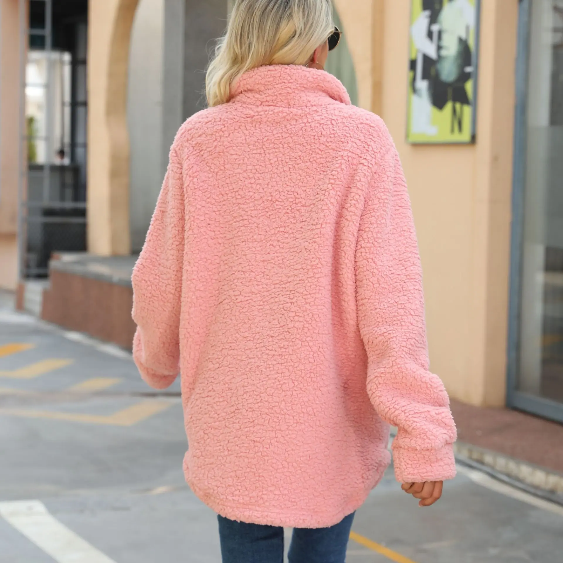 Ema | Warm winter jacket for women with lapels - Image 3