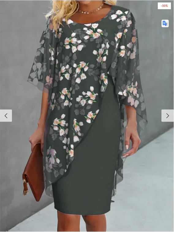 Emilia® | Floral Chiffon Women'S Dress - Image 2