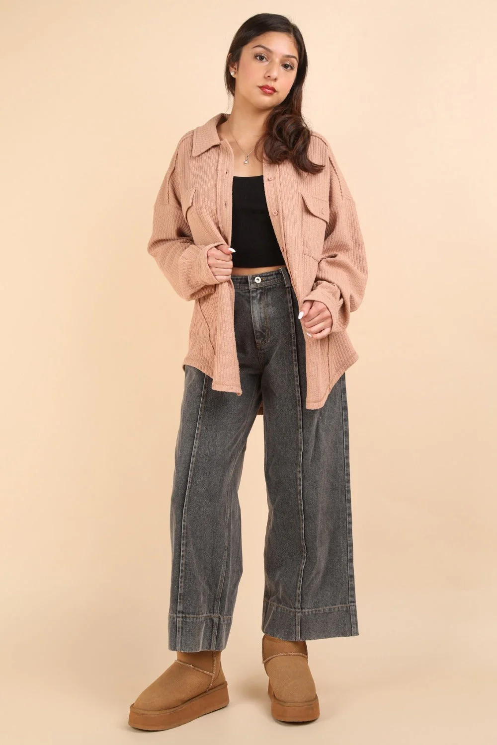 Emma | Button-down jacket in a structured knit - Image 4