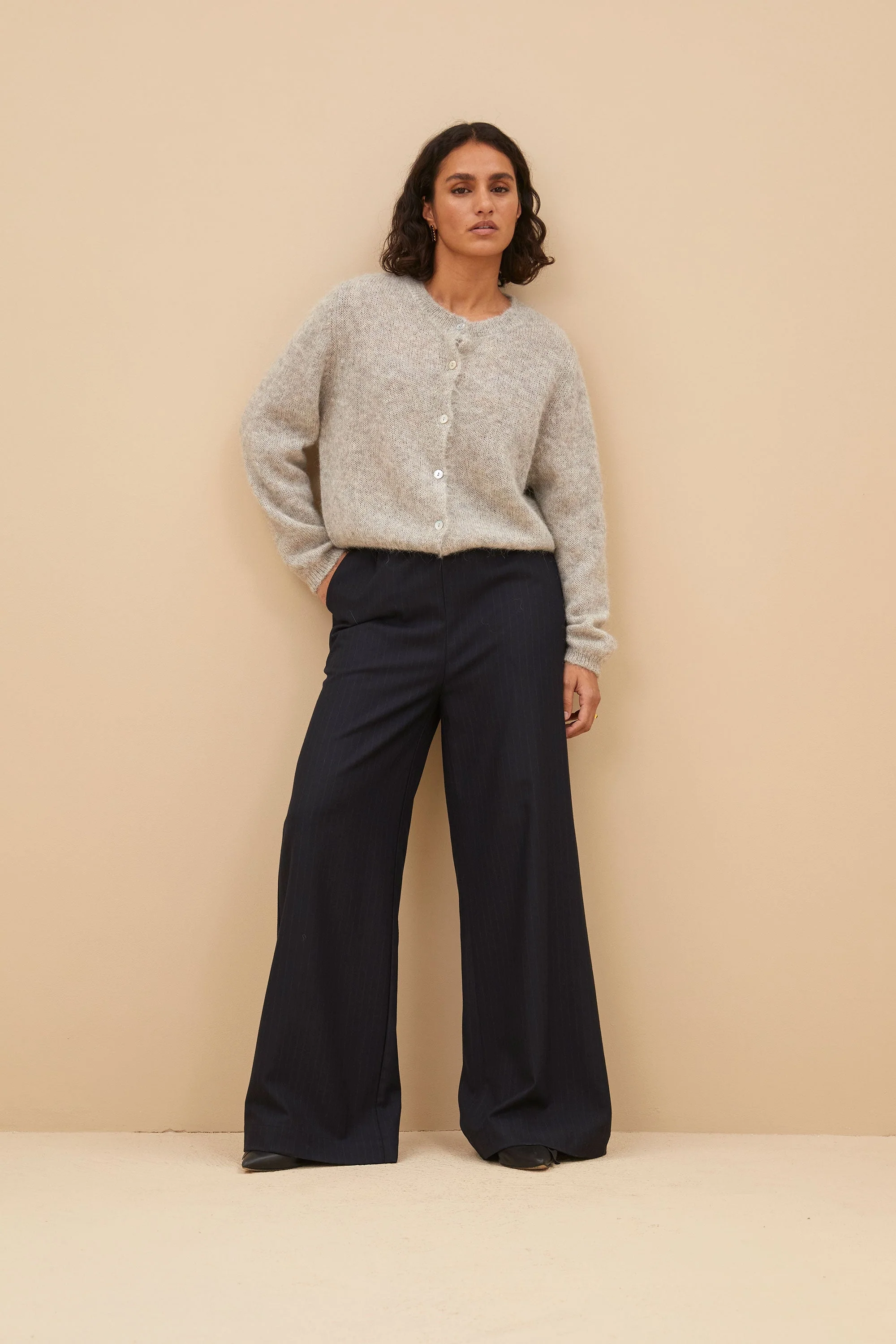 Emma | Gray Melee Natural Cleo Cardigan - Image 4