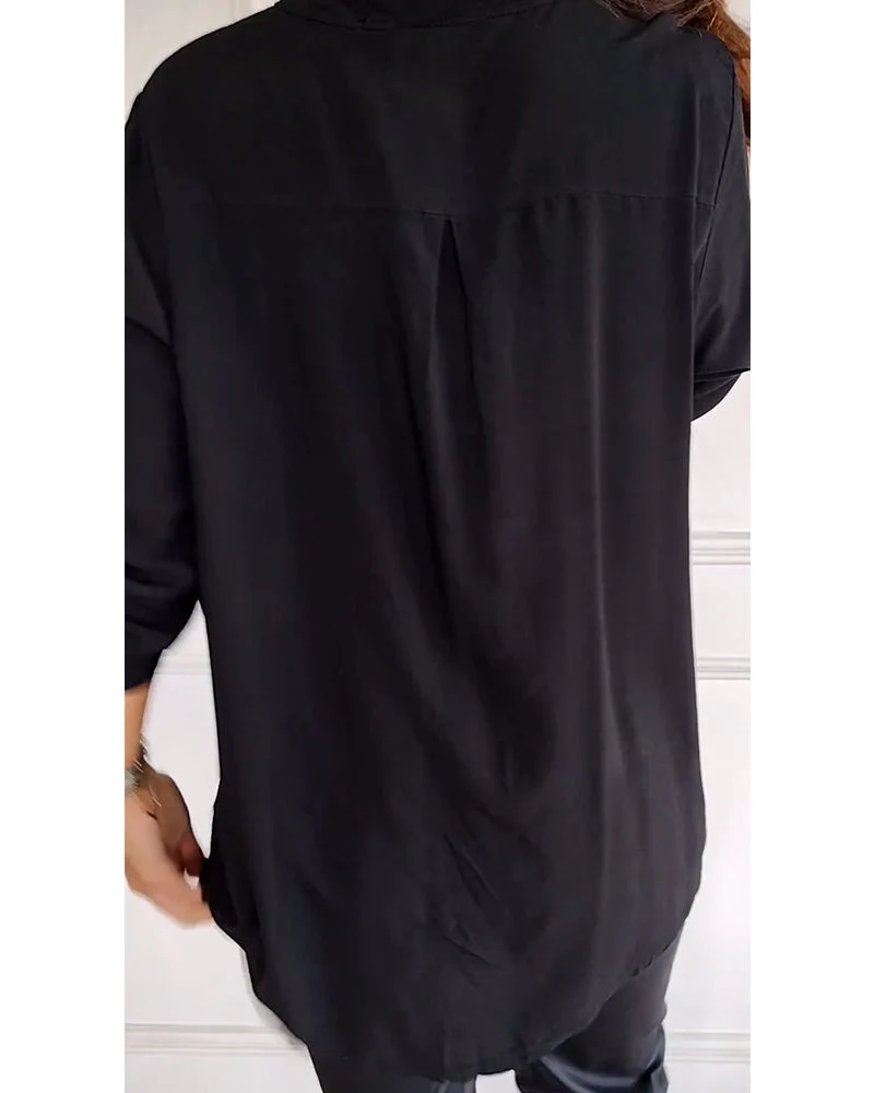 Emma® | Women'S Button-Front Blouse With Sequin Trim - Image 2