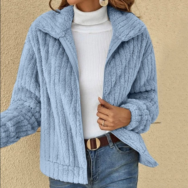 Emma | Casual plush jacket - Image 3