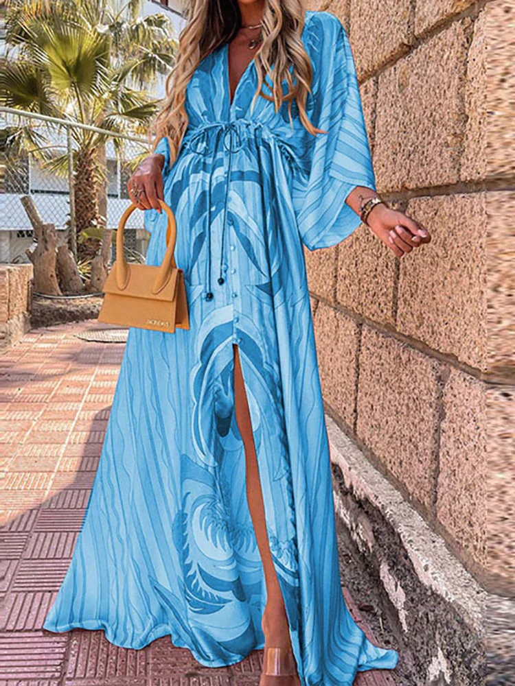 Enrica® | Elegant Printed Beach Dress - Image 2