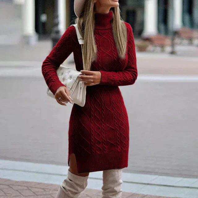 Ercilia® | Elegant Knitted Dress Autumn- - Image 3