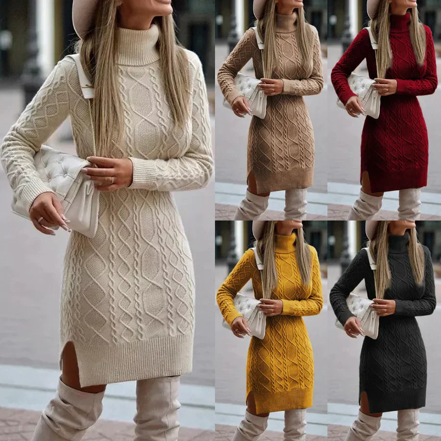 Ercilia® | Elegant Knitted Dress Autumn- - Image 5