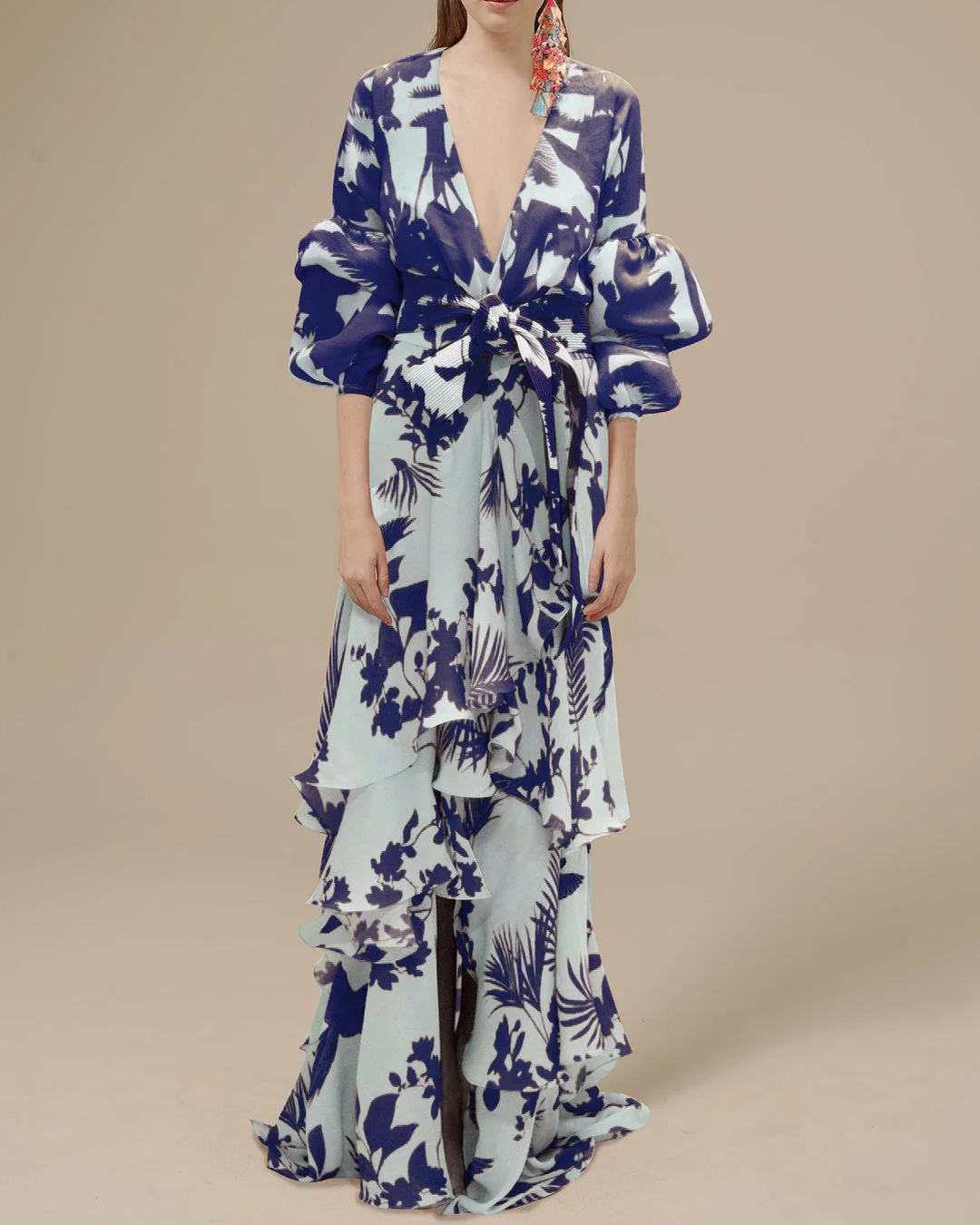 Erica® | Printed Chiffon Party Dress - Image 3