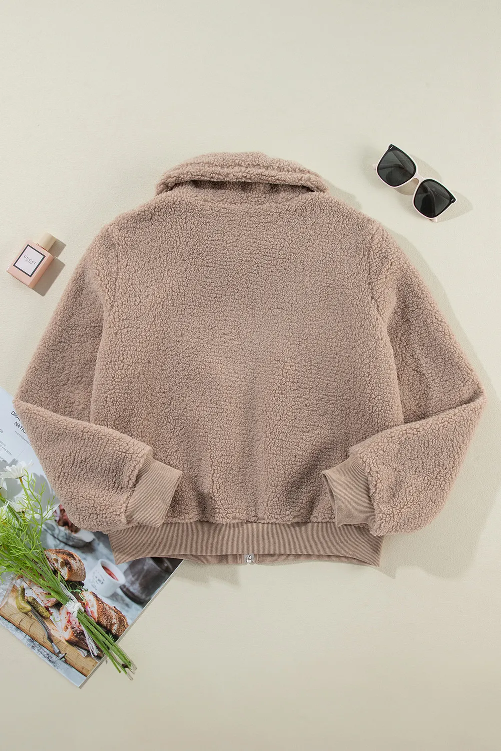 Erika | Long-sleeved plush zip-up jacket - Image 6