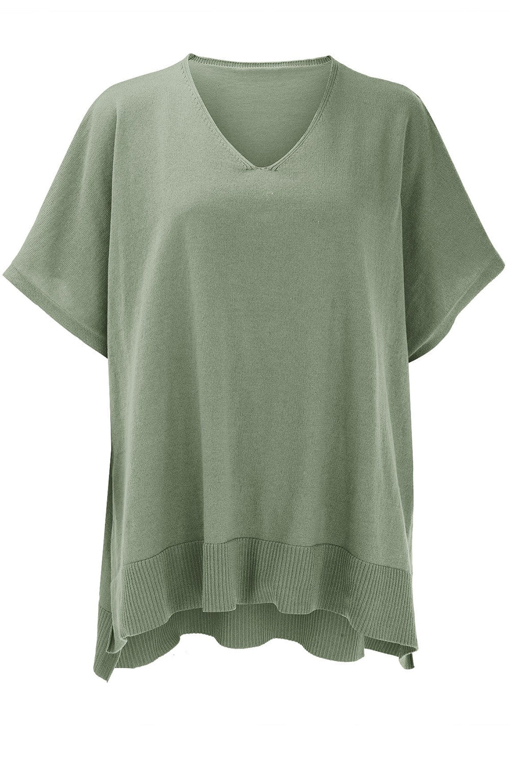 Erika | Slit knit top with V-neck and half sleeves - Image 20