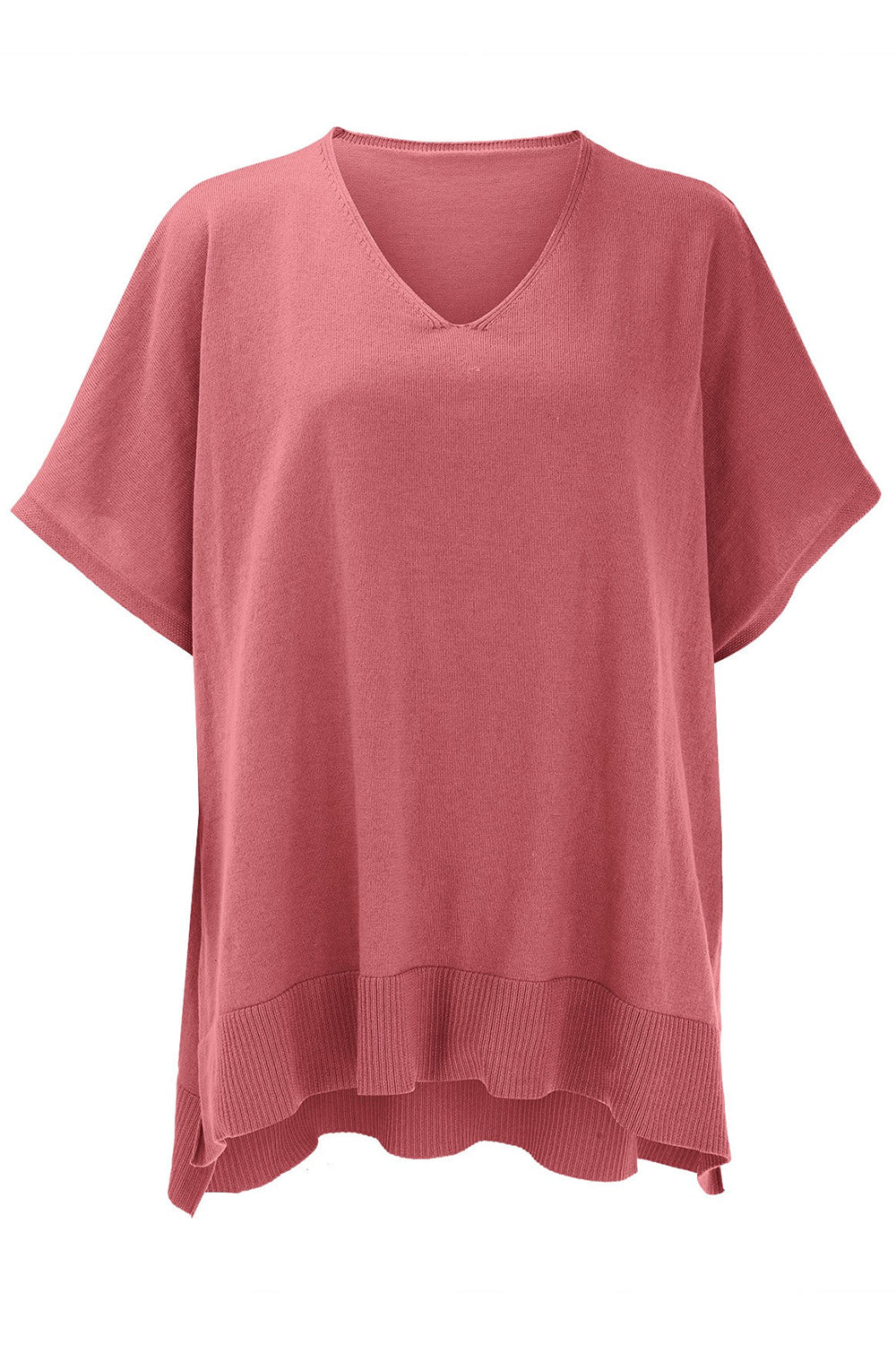 Erika | Slit knit top with V-neck and half sleeves - Image 30
