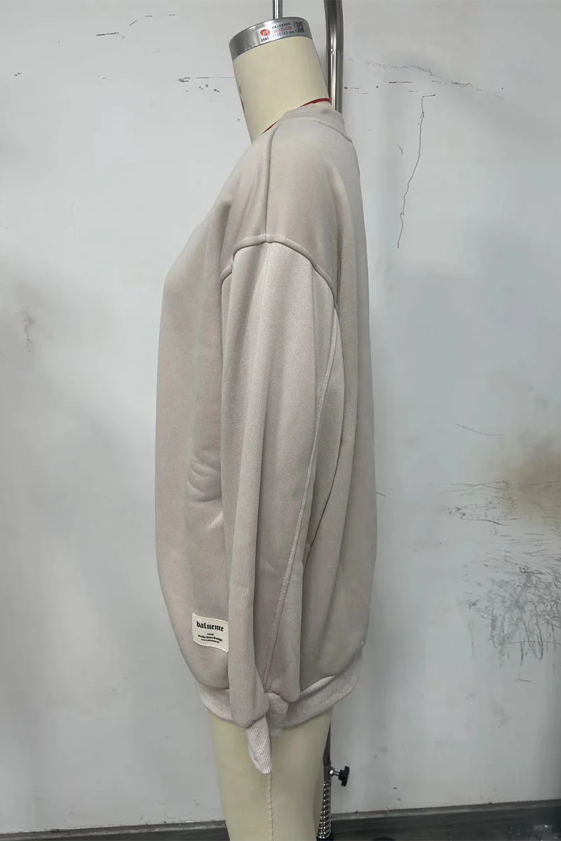 Esperanza | Casual daily patchwork V-neck hoodies - Image 8