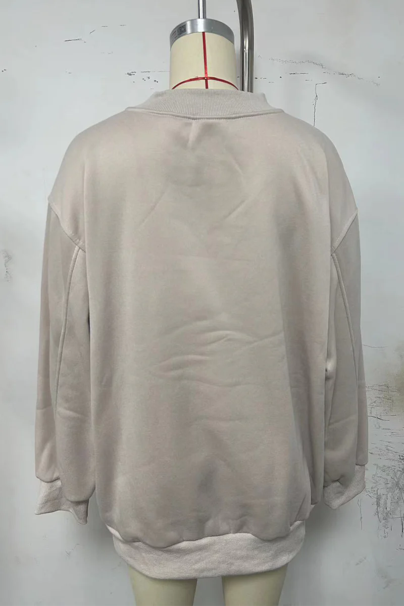 Esperanza | Casual daily patchwork V-neck hoodies - Image 9