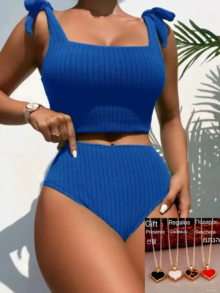 Estela® | High-Waisted Ribbed One-Piece With Bow Waistband - Image 5