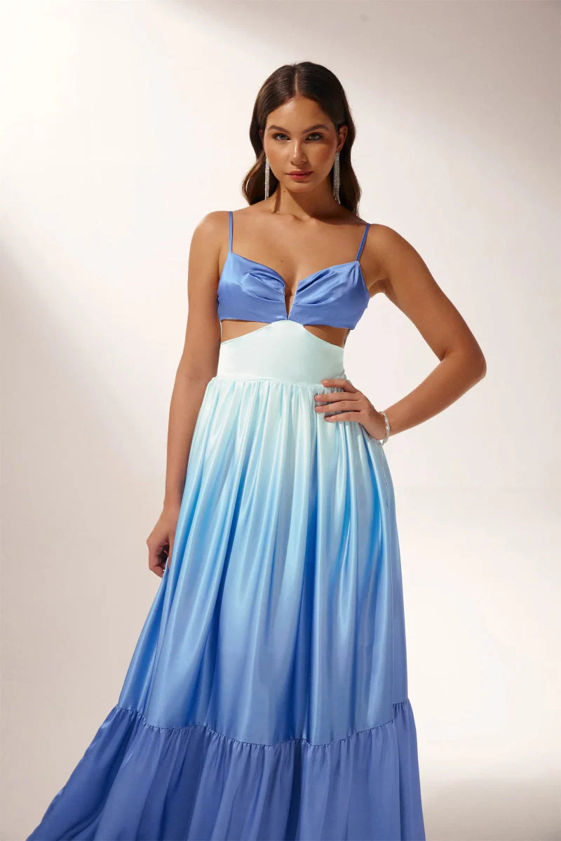Estela® | Maxi Slip With Cut-Outs And Color Gradient - Image 3