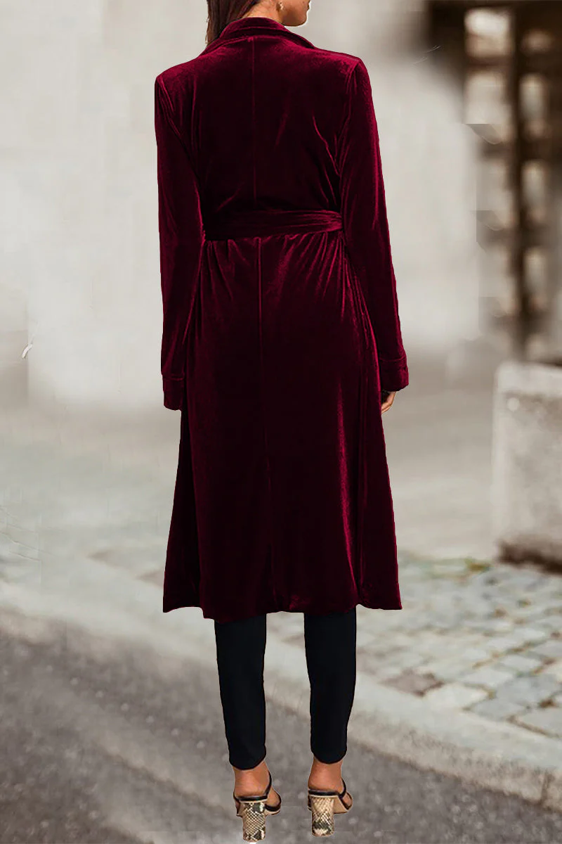 Esther | Elegant British style outerwear with plain pockets and turn-down collar - Image 12