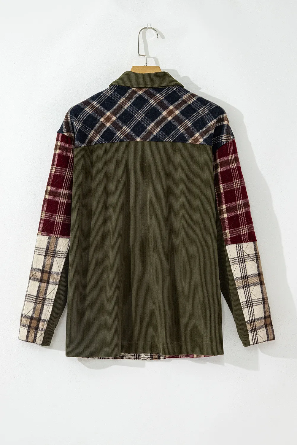 Estrella | Checked long sleeve jacket with buttons - Image 6