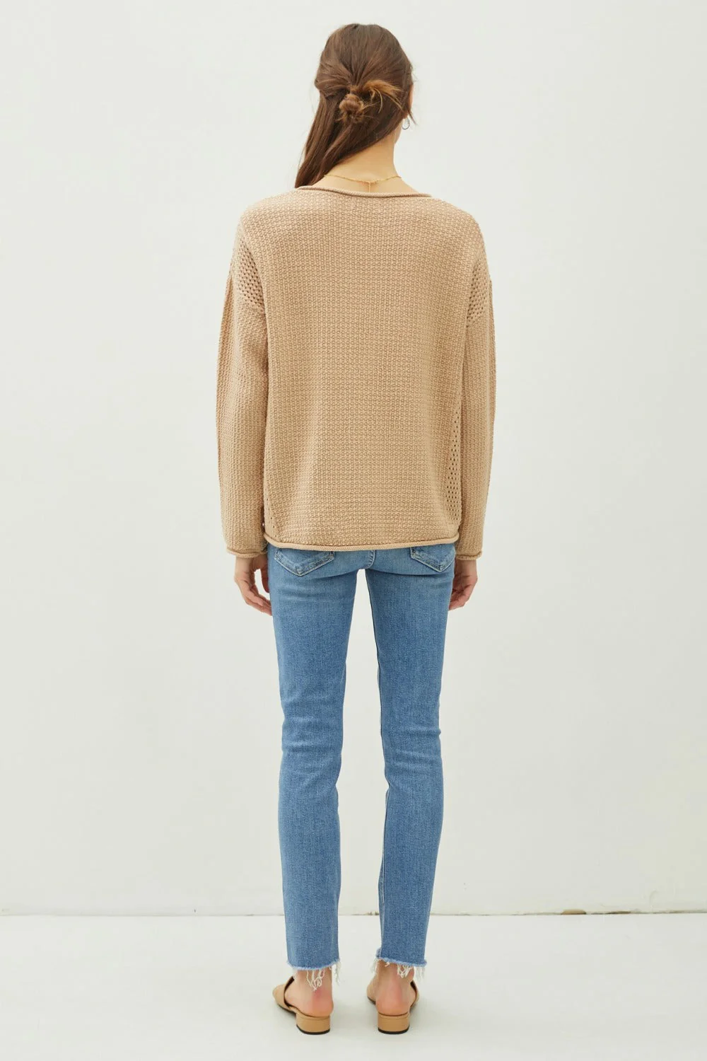 Eugenia | Be Cool Roll sweater with an openwork crew neck - Image 2