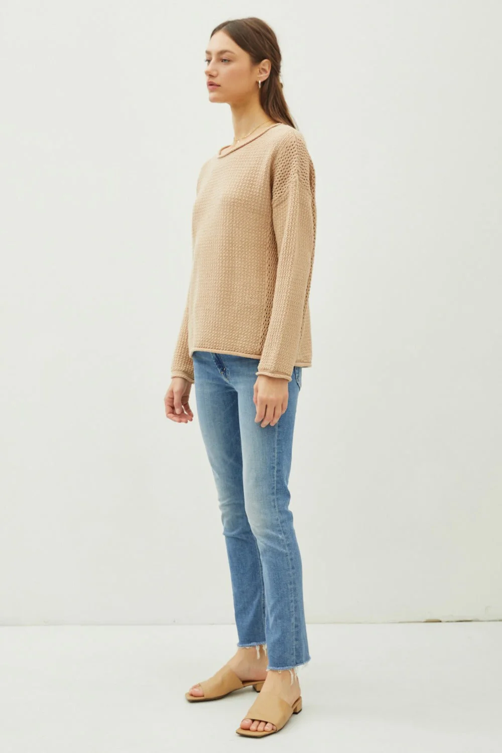 Eugenia | Be Cool Roll sweater with an openwork crew neck - Image 3