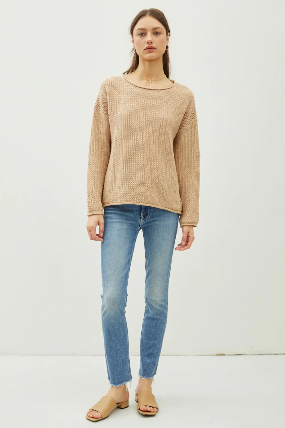 Eugenia | Be Cool Roll sweater with an openwork crew neck - Image 4