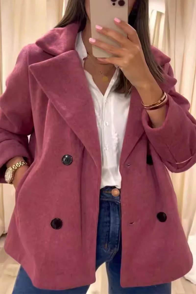 Eugenia | Casual everyday outerwear with buttons and turn-down collar - Image 2