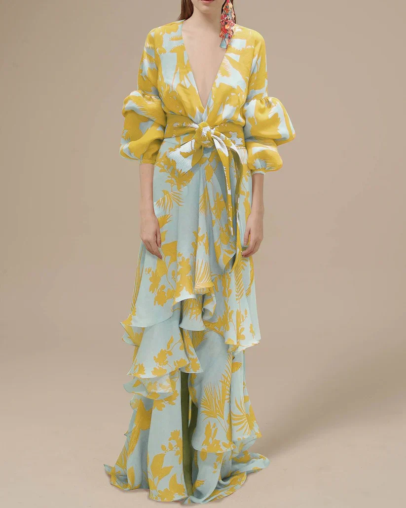 Eugenia® | Printed Chiffon Party Dress - Image 2